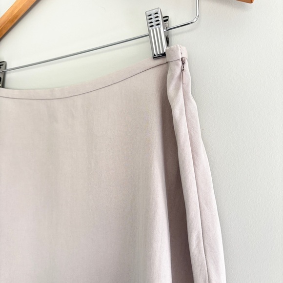 Moda International Size‎ 8 Vintage Skirt A-Line 100% Silk Y2K Midi Business Chic - Picture 3 of 11